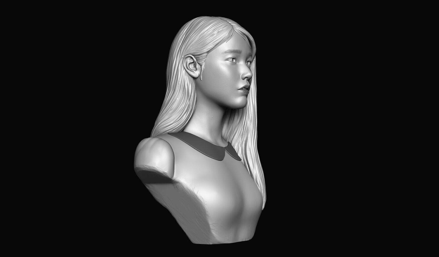 IU Lee Ji-eun Bust 3D print model_16
