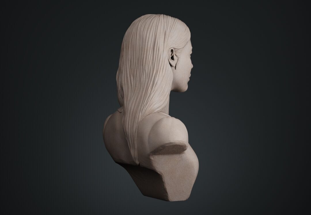IU Lee Ji-eun Bust 3D print model_9