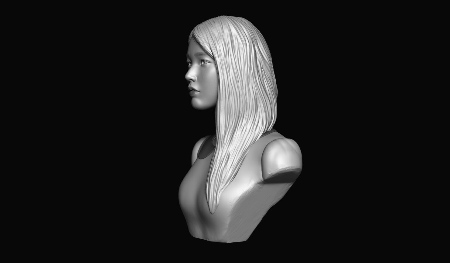 IU Lee Ji-eun Bust 3D print model_19