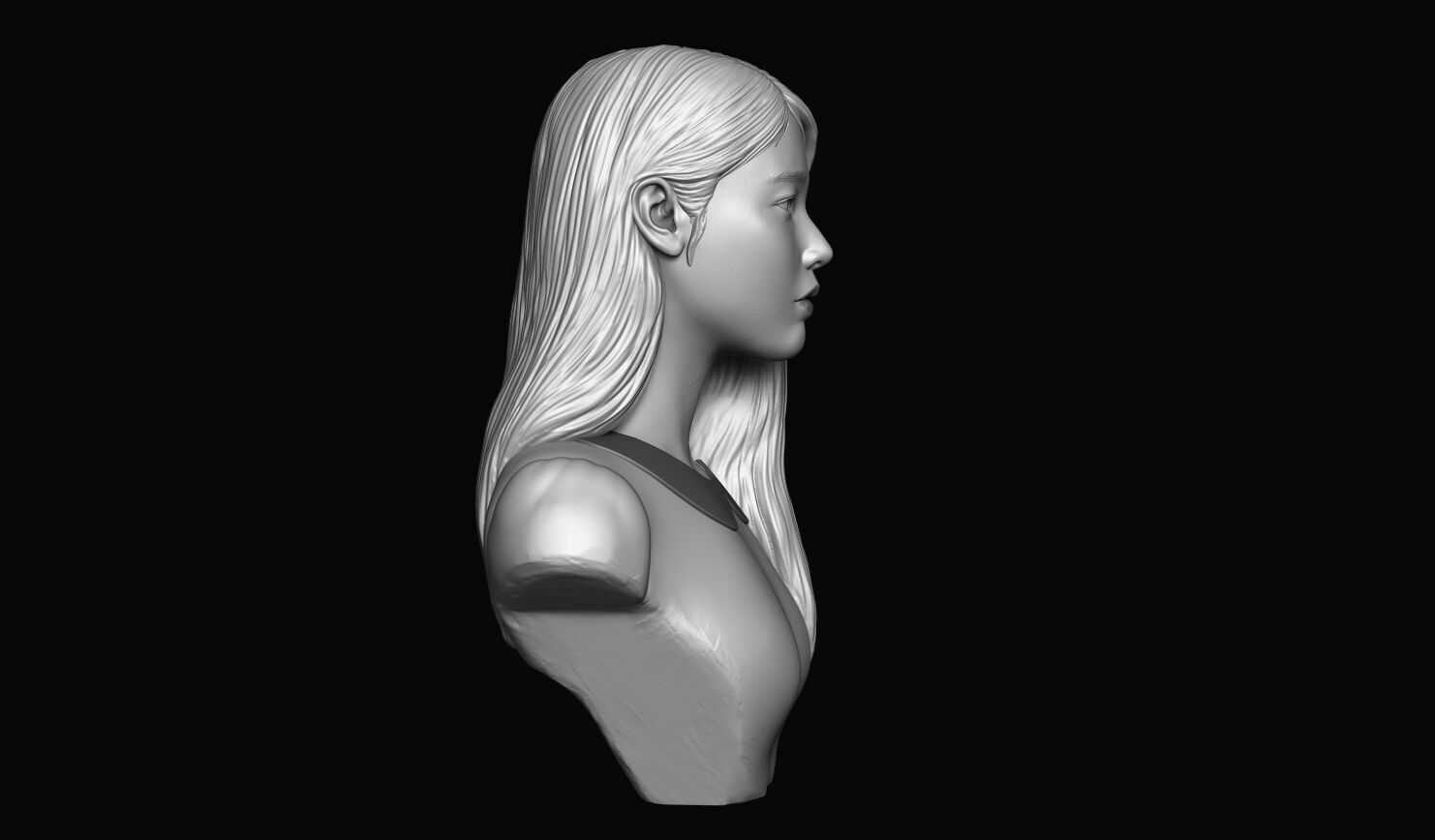 IU Lee Ji-eun Bust 3D print model_17