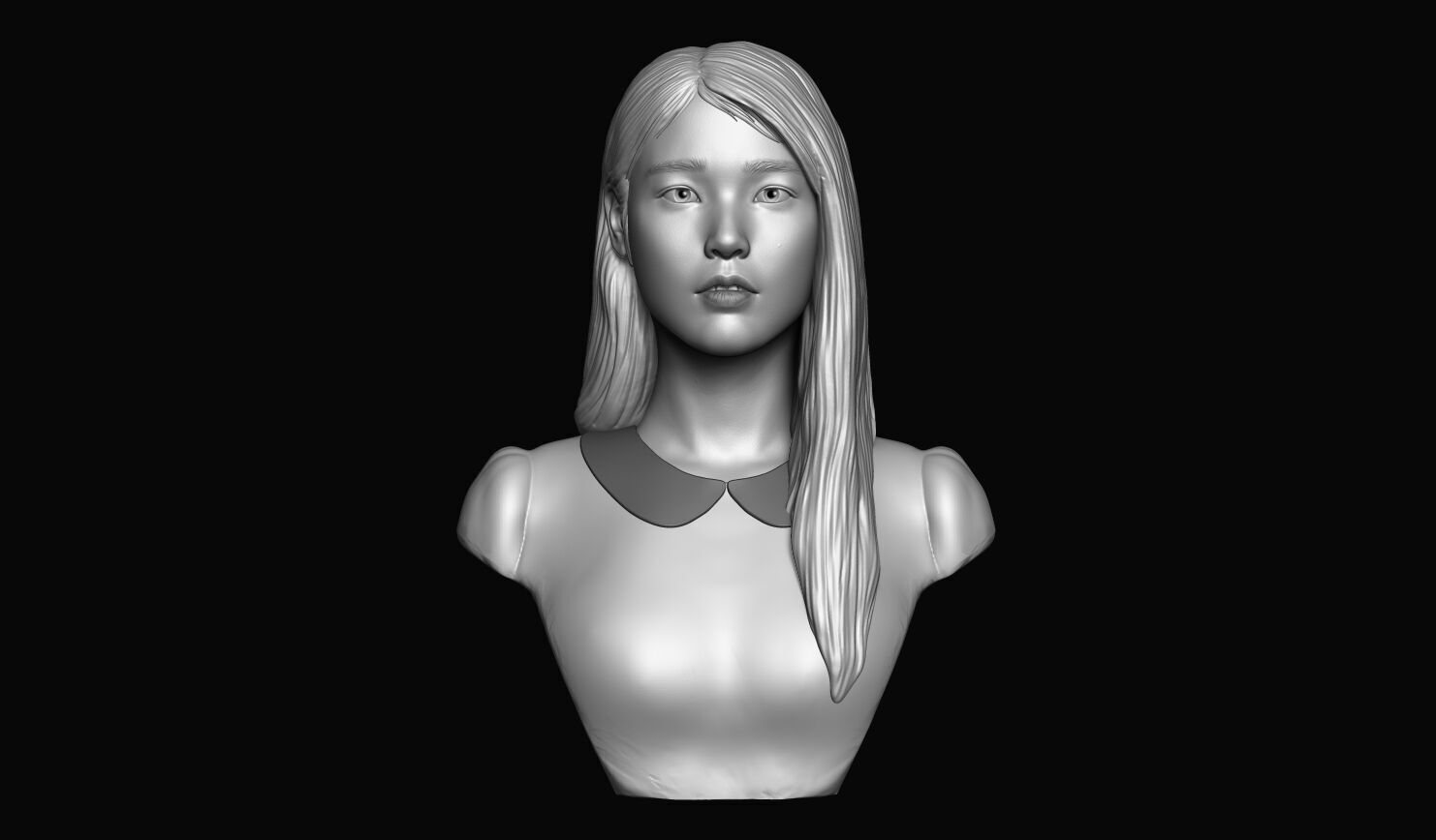 IU Lee Ji-eun Bust 3D print model_14