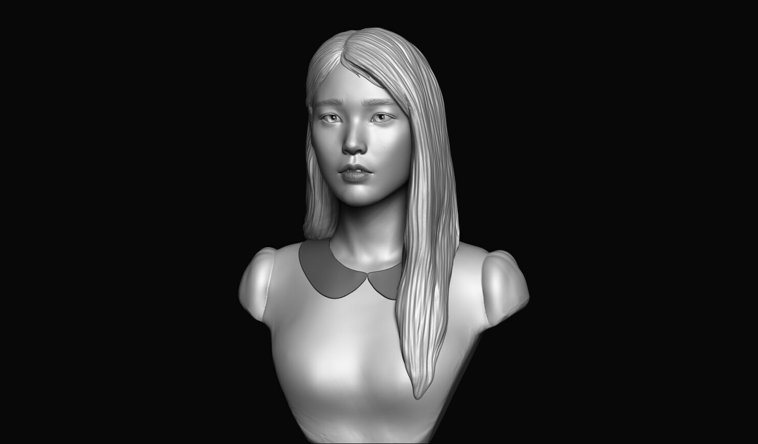 IU Lee Ji-eun Bust 3D print model_20