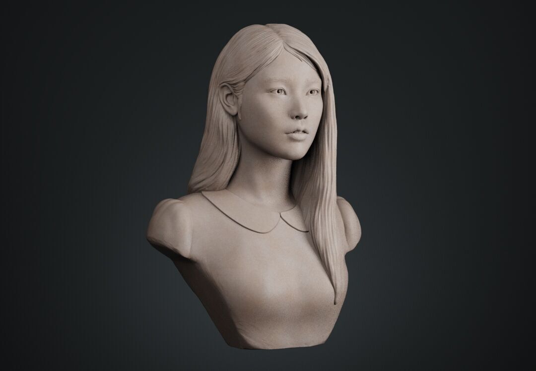 IU Lee Ji-eun Bust 3D print model_6