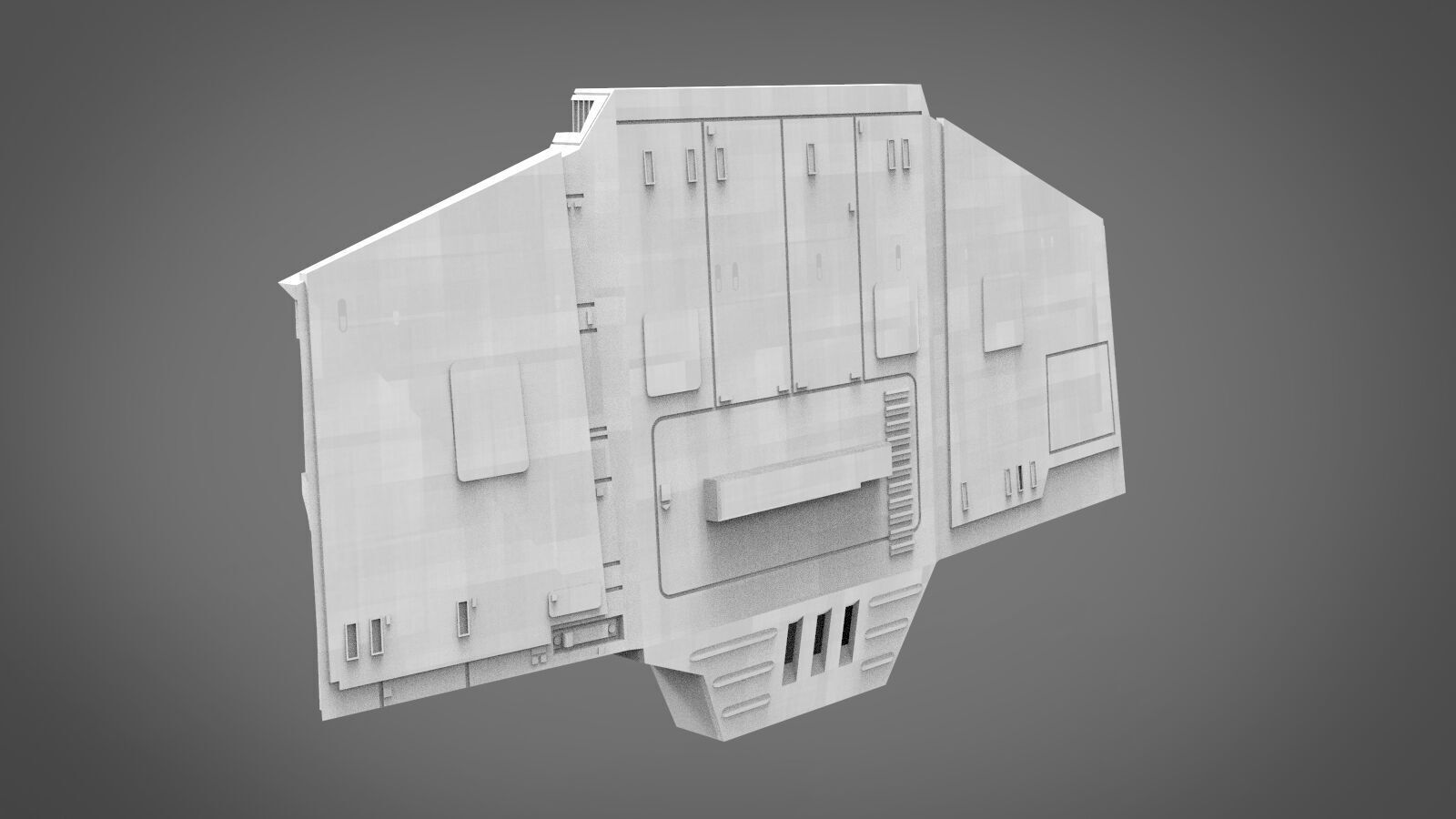 sci-fi wall architect kitbash 3 3D print model_1