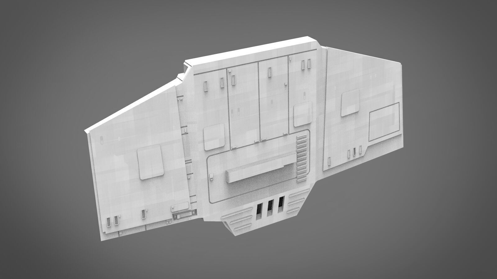 sci-fi wall architect kitbash 3 3D print model_9