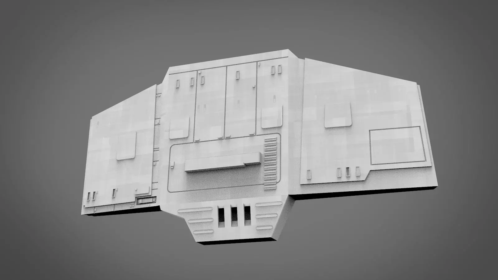 sci-fi wall architect kitbash 3 3D print model_0