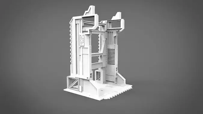 sci-fi robot station 3D print model
