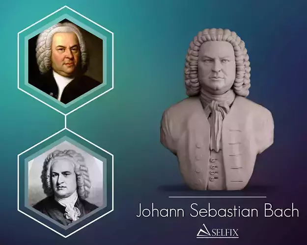Johann Sebastian Bach Bust 3D print model