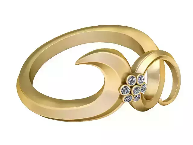 INFINITY CUFF RING 3D PRINTABLE MODEL 