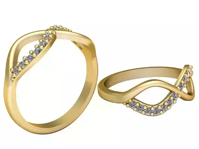 CUBIC ZIRCONIA RING 3D PRINTABLE MODEL 