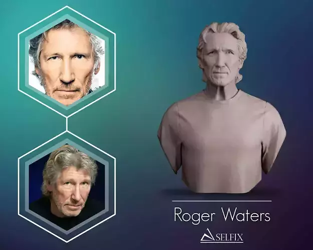 Roger Waters Bust Sculpture 3D print model
