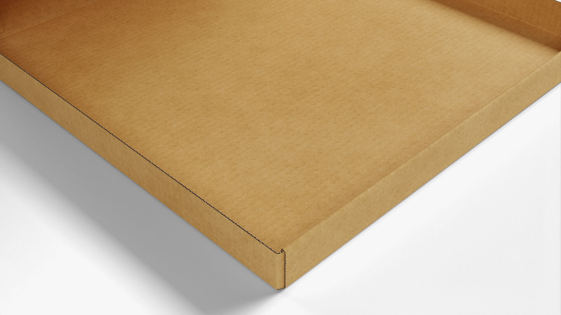 6 inch Kraft Paper Open Pizza Box 3D model_7