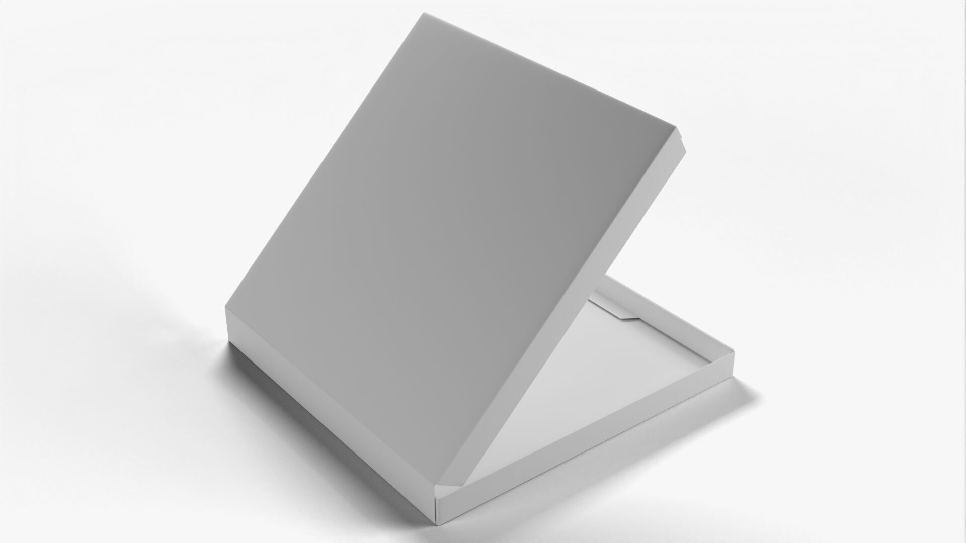 6 inch Kraft Paper Open Pizza Box 3D model_13