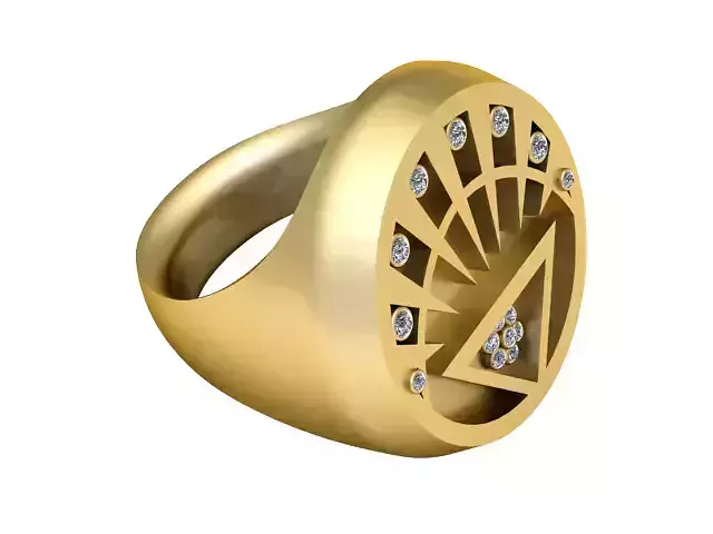 TRIANGLE COIN RING 3D PRINTABLMODEL 