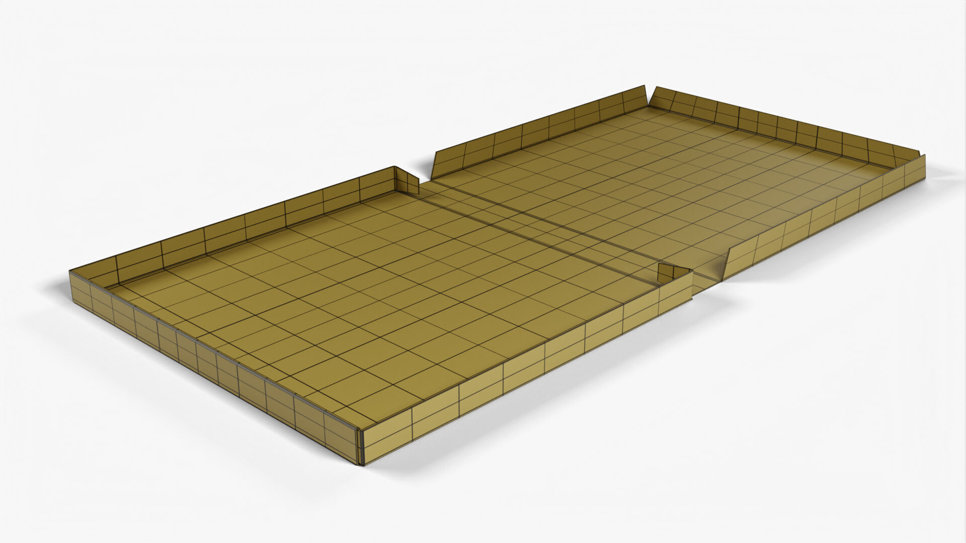 6 inch Kraft Paper Full Open Pizza Box 3D model_15