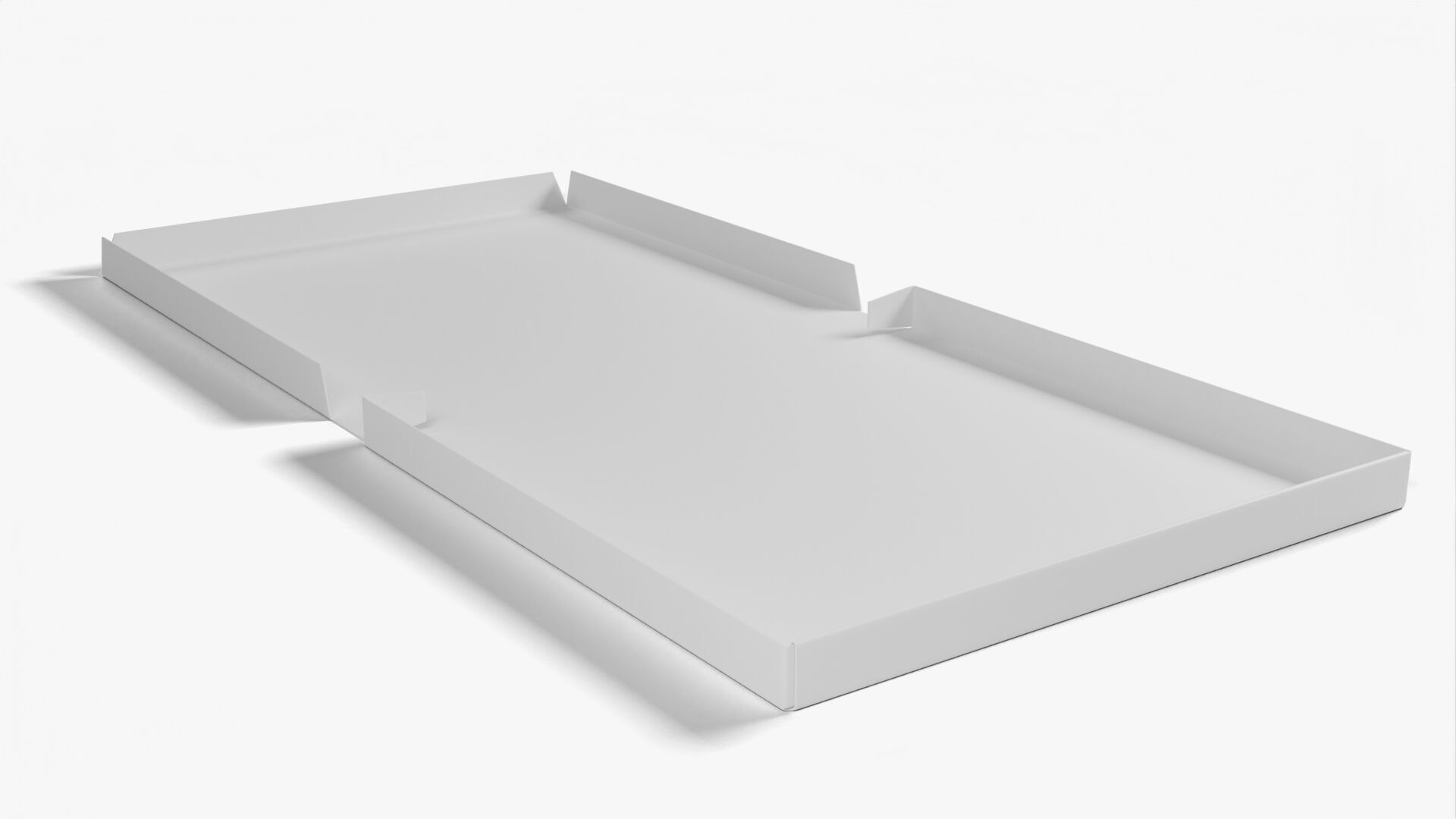 6 inch Kraft Paper Full Open Pizza Box 3D model_8