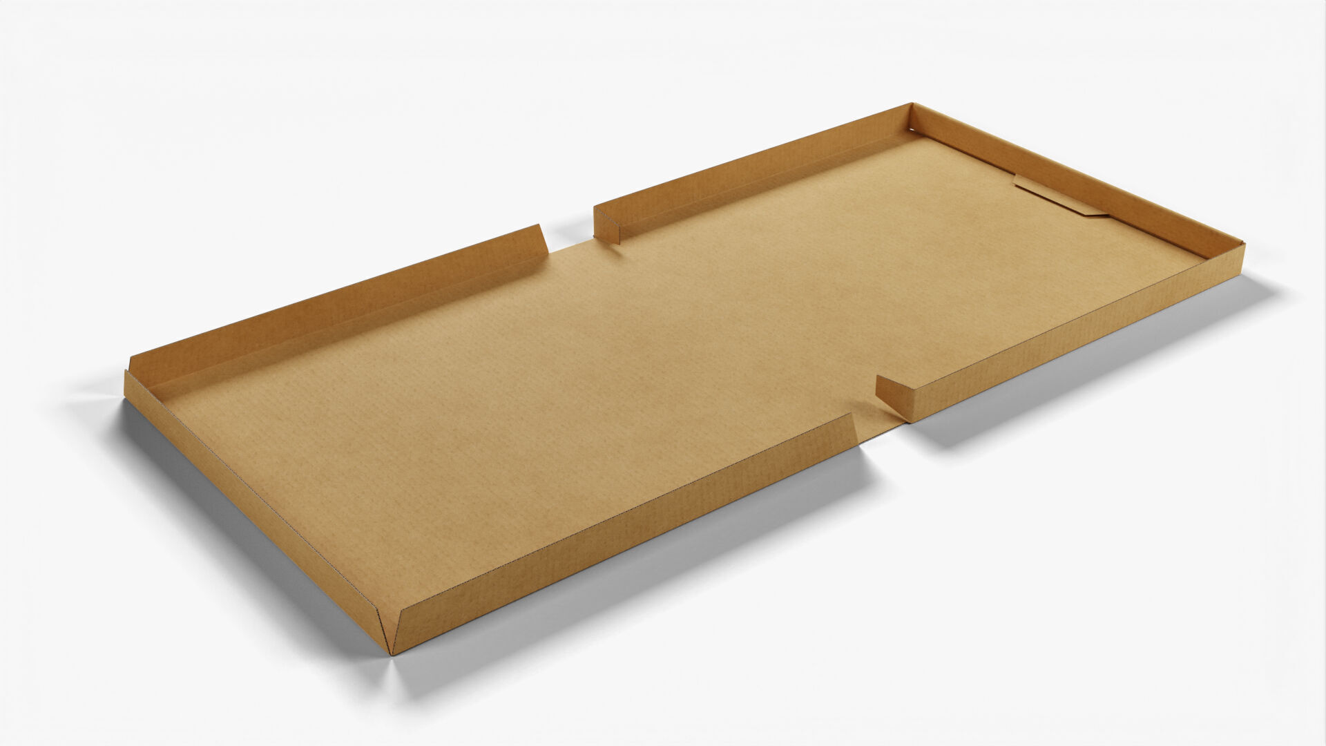 6 inch Kraft Paper Full Open Pizza Box 3D model_6
