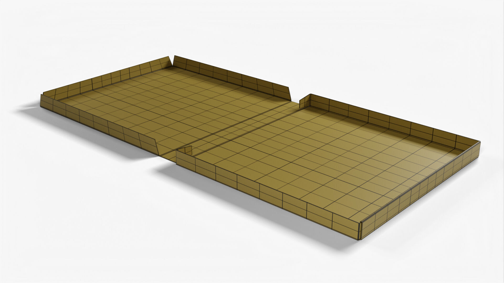 6 inch Kraft Paper Full Open Pizza Box 3D model_12