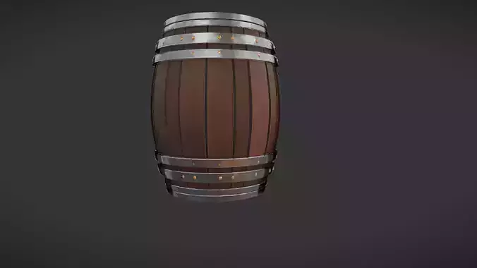 wooden barrel with metal band