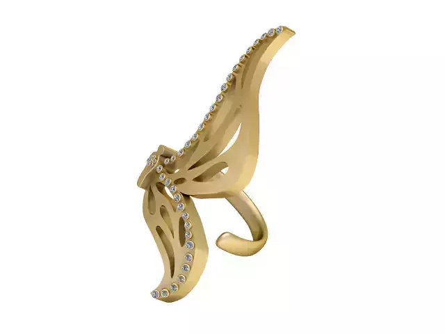 BUTTERFLY RING 3D PRINTABLE MODEL 