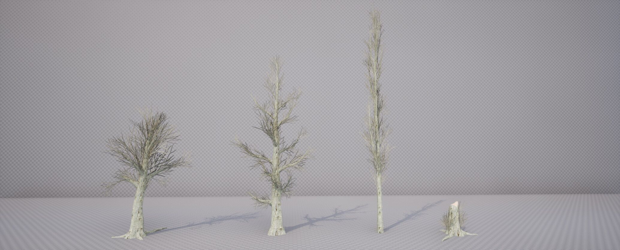 Optimized Dead Tree Pack 01 Low-poly 3D model_2