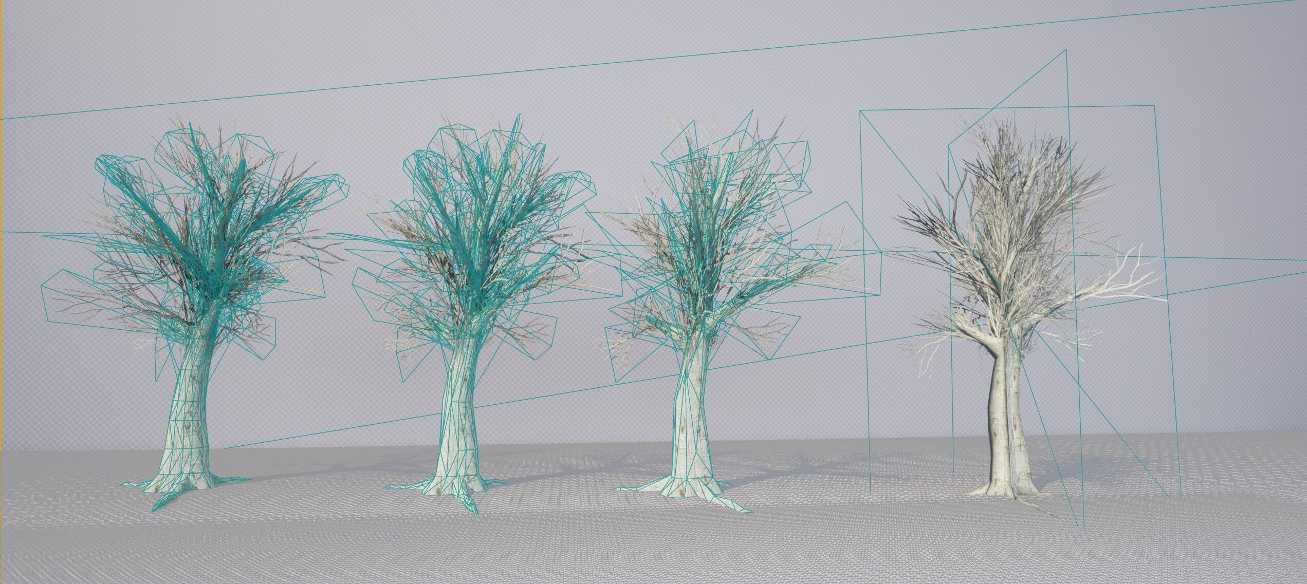 Optimized Dead Tree Pack 01 Low-poly 3D model_3