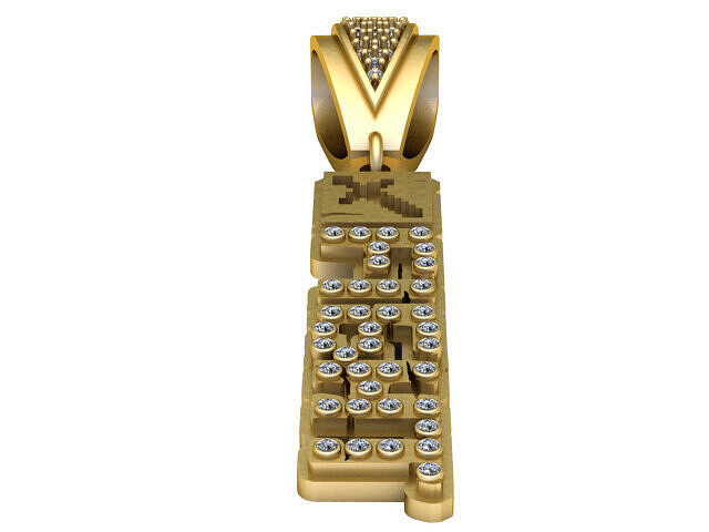 XANAX DIAMOND PENDANT 3D PRINTABLE MODEL  3D print model