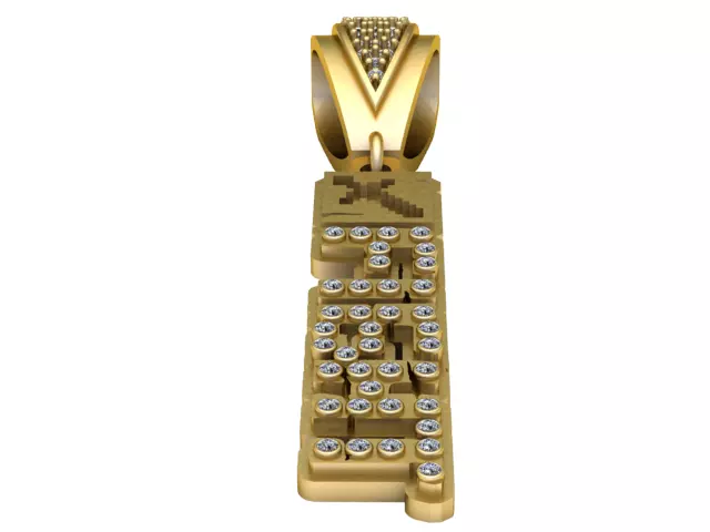 XANAX DIAMOND PENDANT 3D PRINTABLE MODEL 3D print model