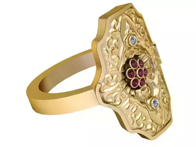 INDIAN DESIGN RING 3D PRINTABLE MODEL 