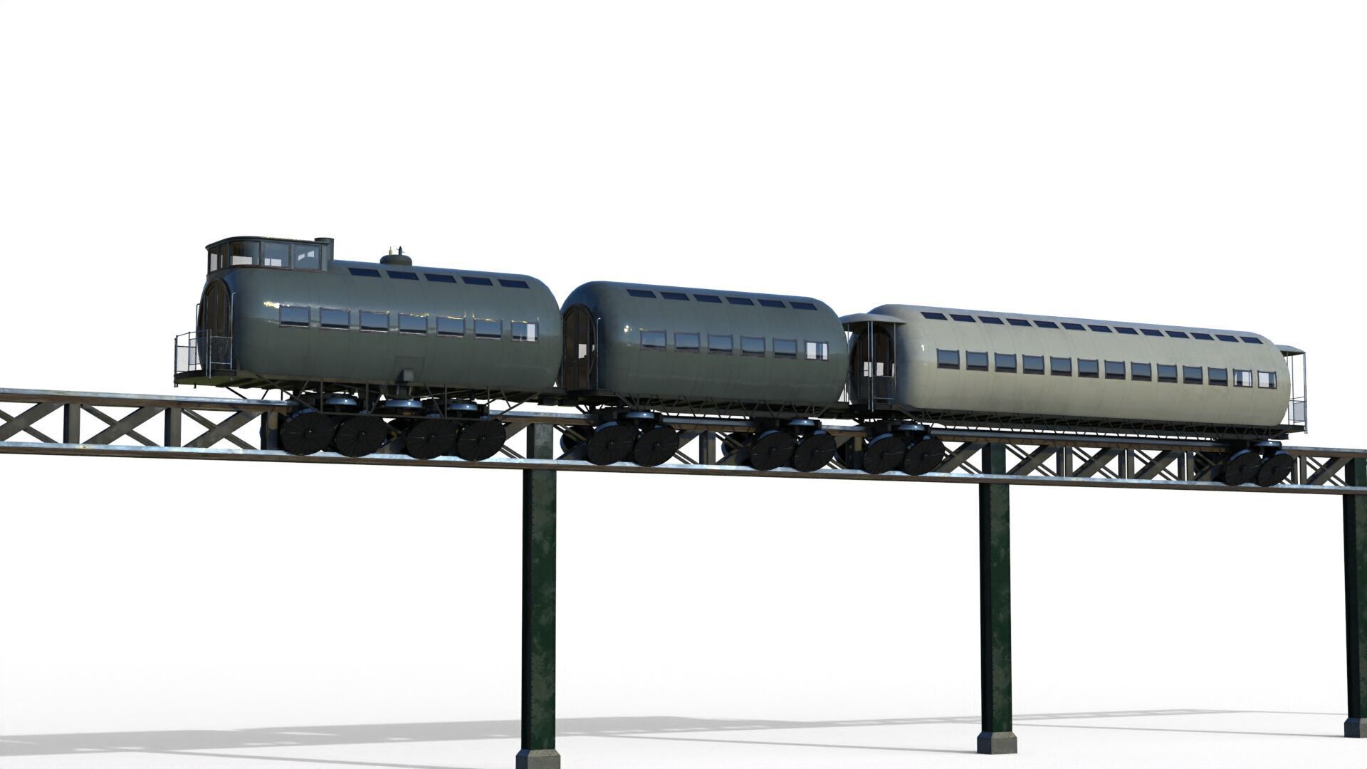 Meigs Elevated Railway 3D model_5