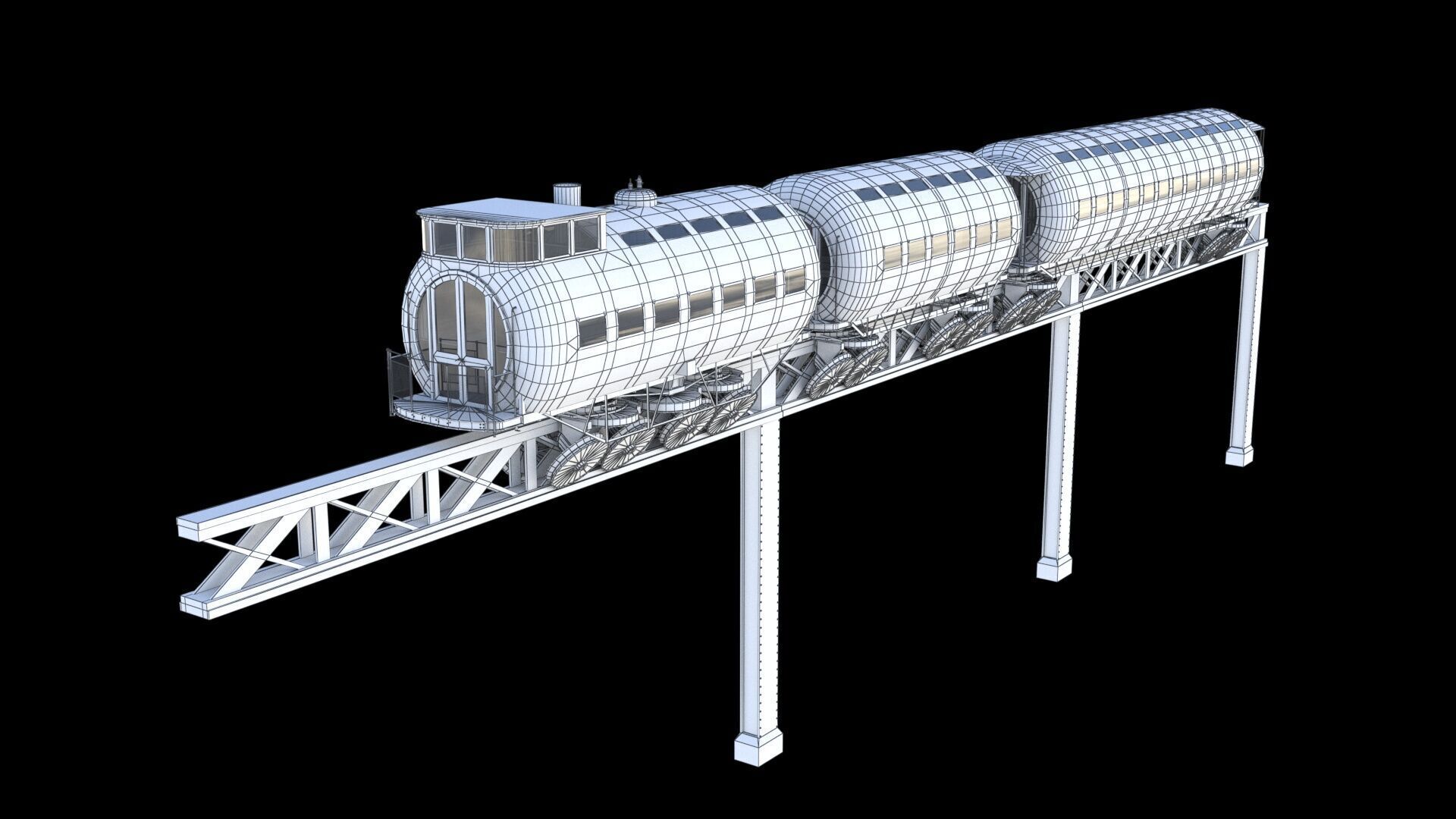 Meigs Elevated Railway 3D model_18