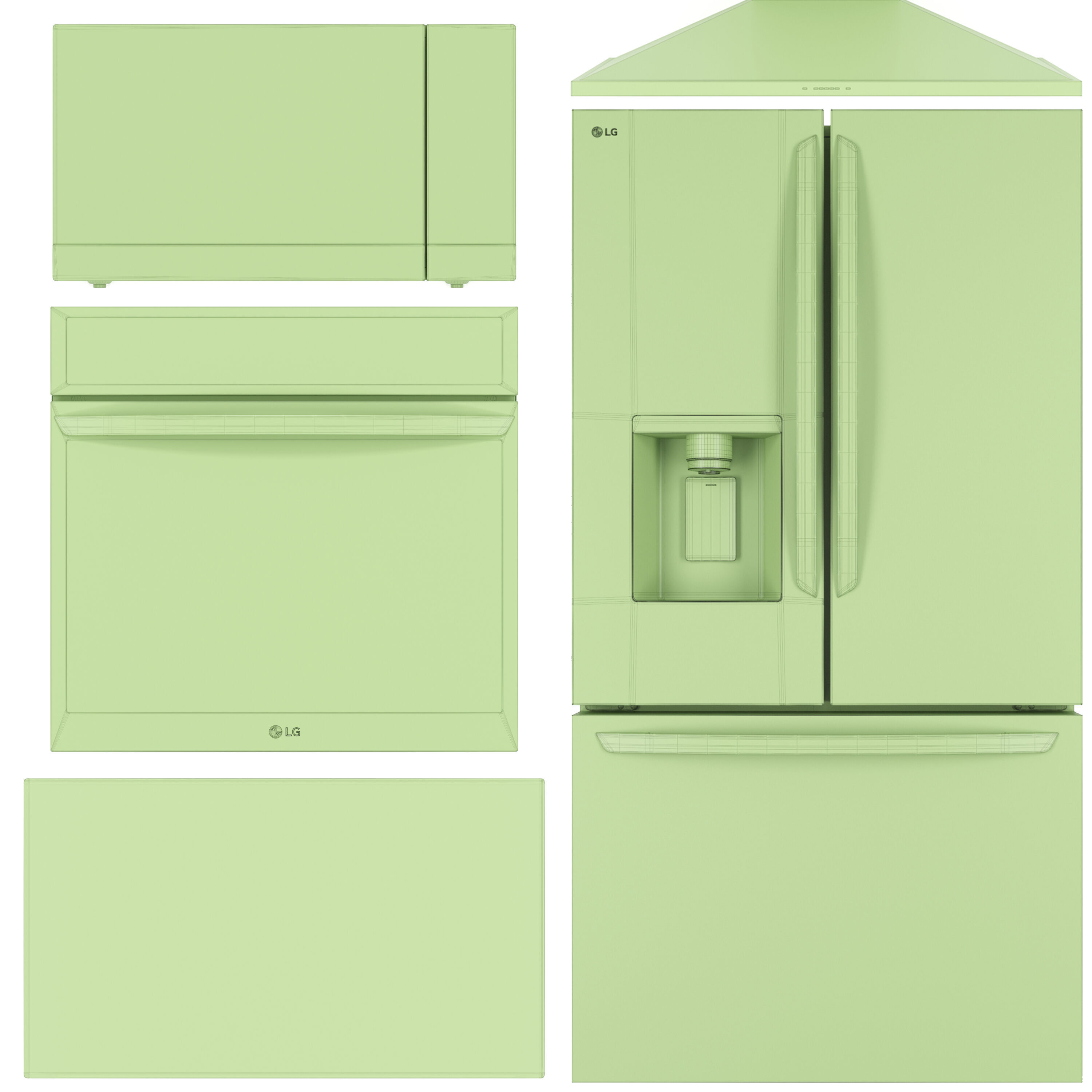 LG kitchen appliances 3D model_6