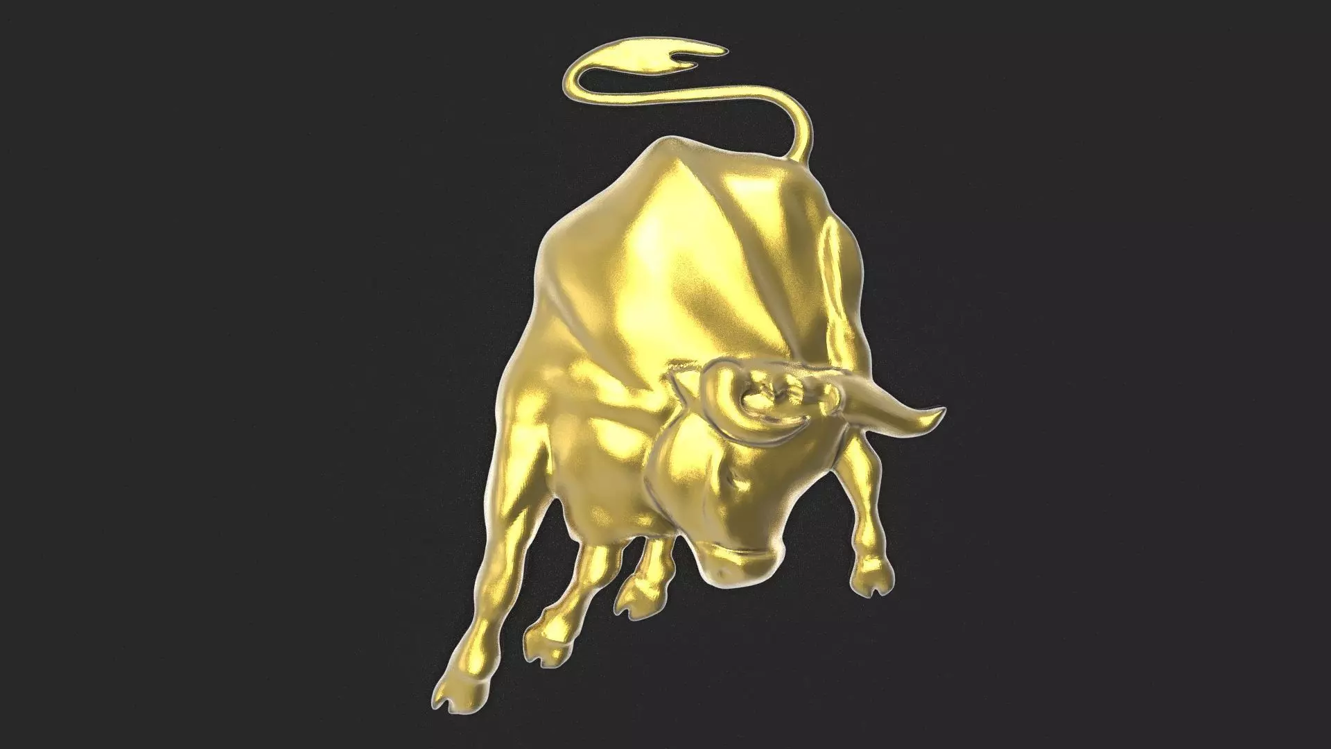 Charging Bull Bas Relief for 3D Printing and CNC Milling 3D print model_0
