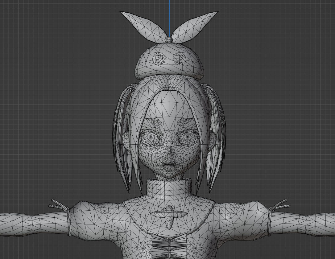 Yotsugi Ononoki - Anime Style VTuber Avatar - Ready to use 3D model_10