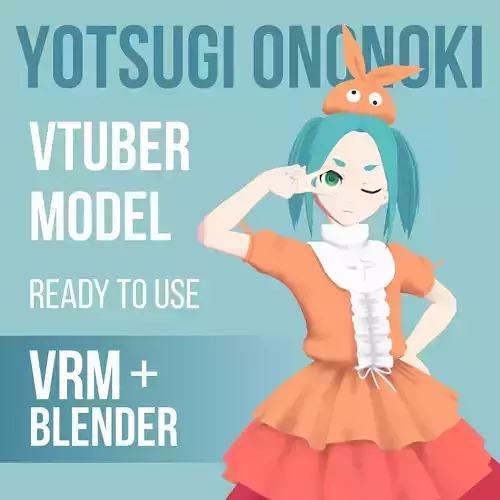 Yotsugi Ononoki - Anime Style VTuber Avatar - Ready to use 3D model