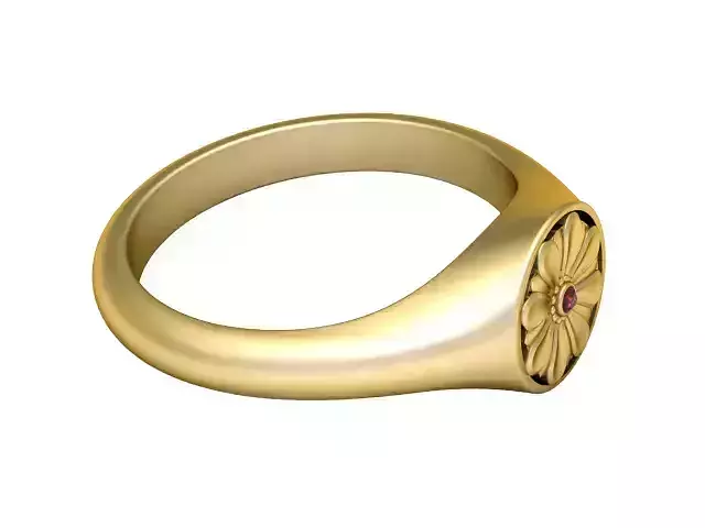 SIGNET GLOD RING 3D PRINTABLE MODEL 
