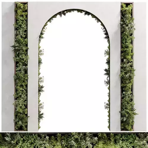 Plants set partition  Vertical Garden Door Outdoor entrance 106 3D model