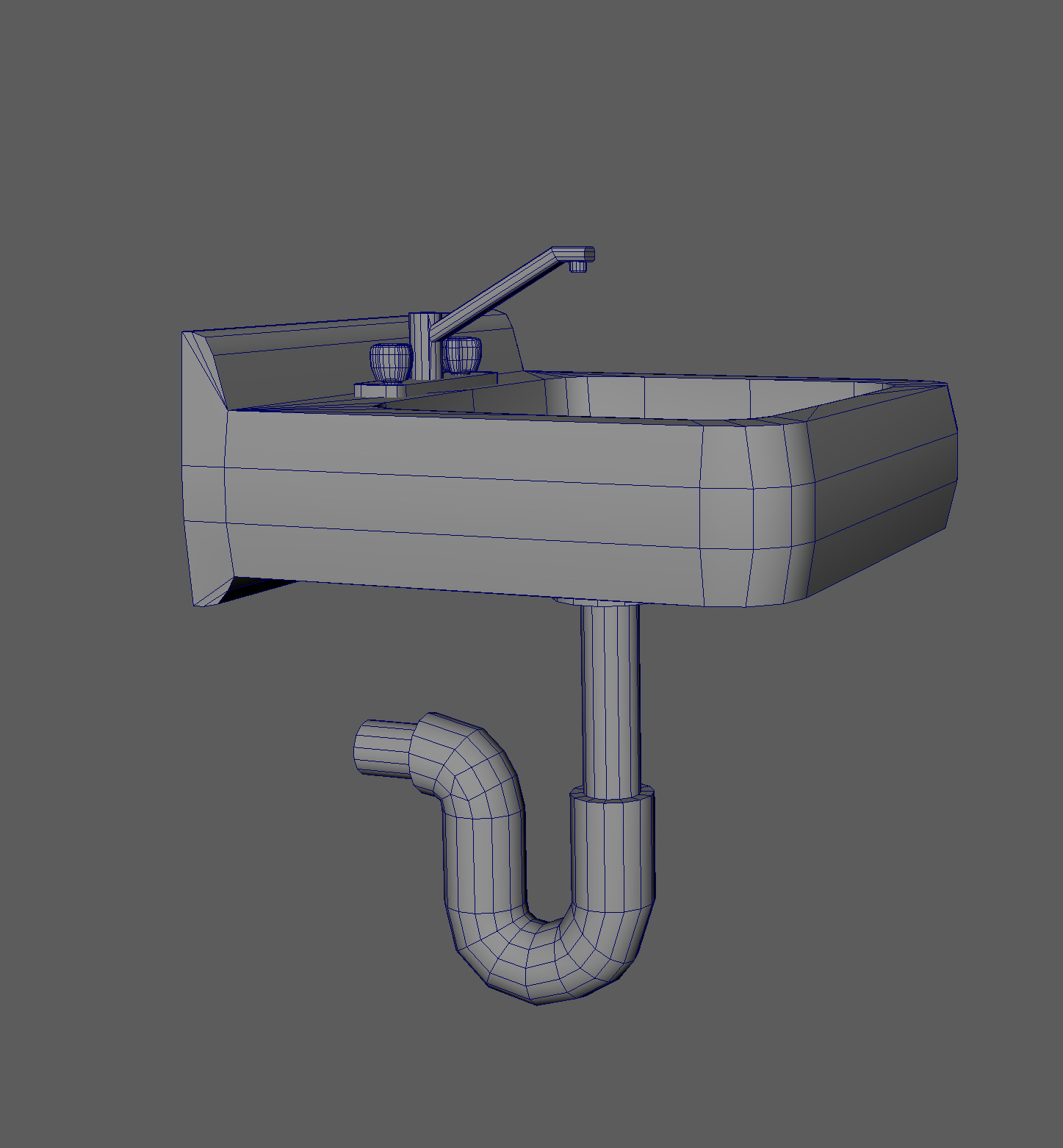 Sink model Low-poly 3D model_5