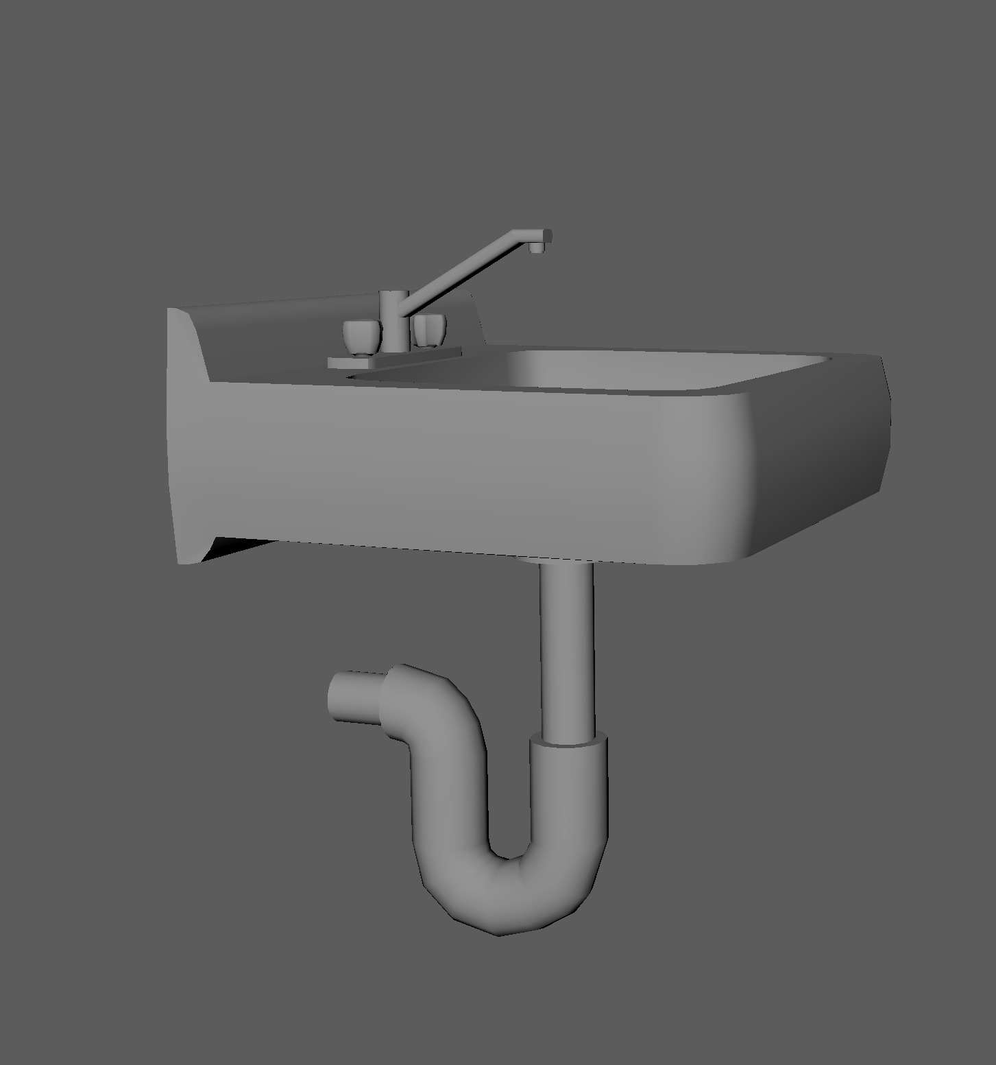 Sink model Low-poly 3D model_4