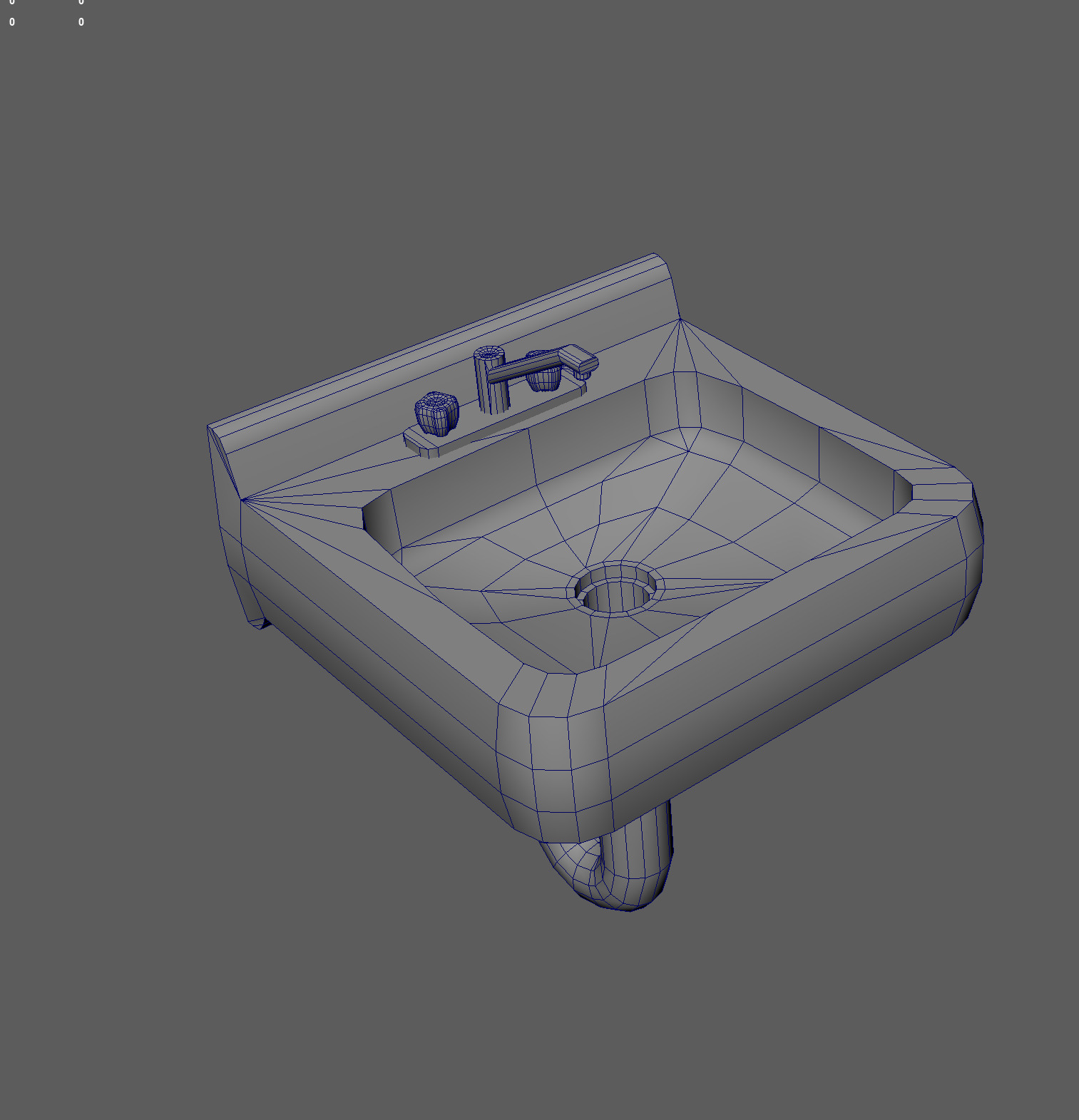 Sink model Low-poly 3D model_7