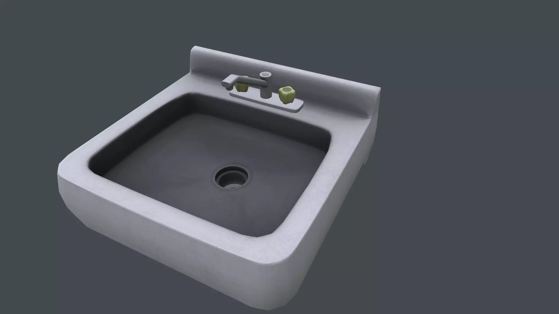 Sink model Low-poly 3D model_0