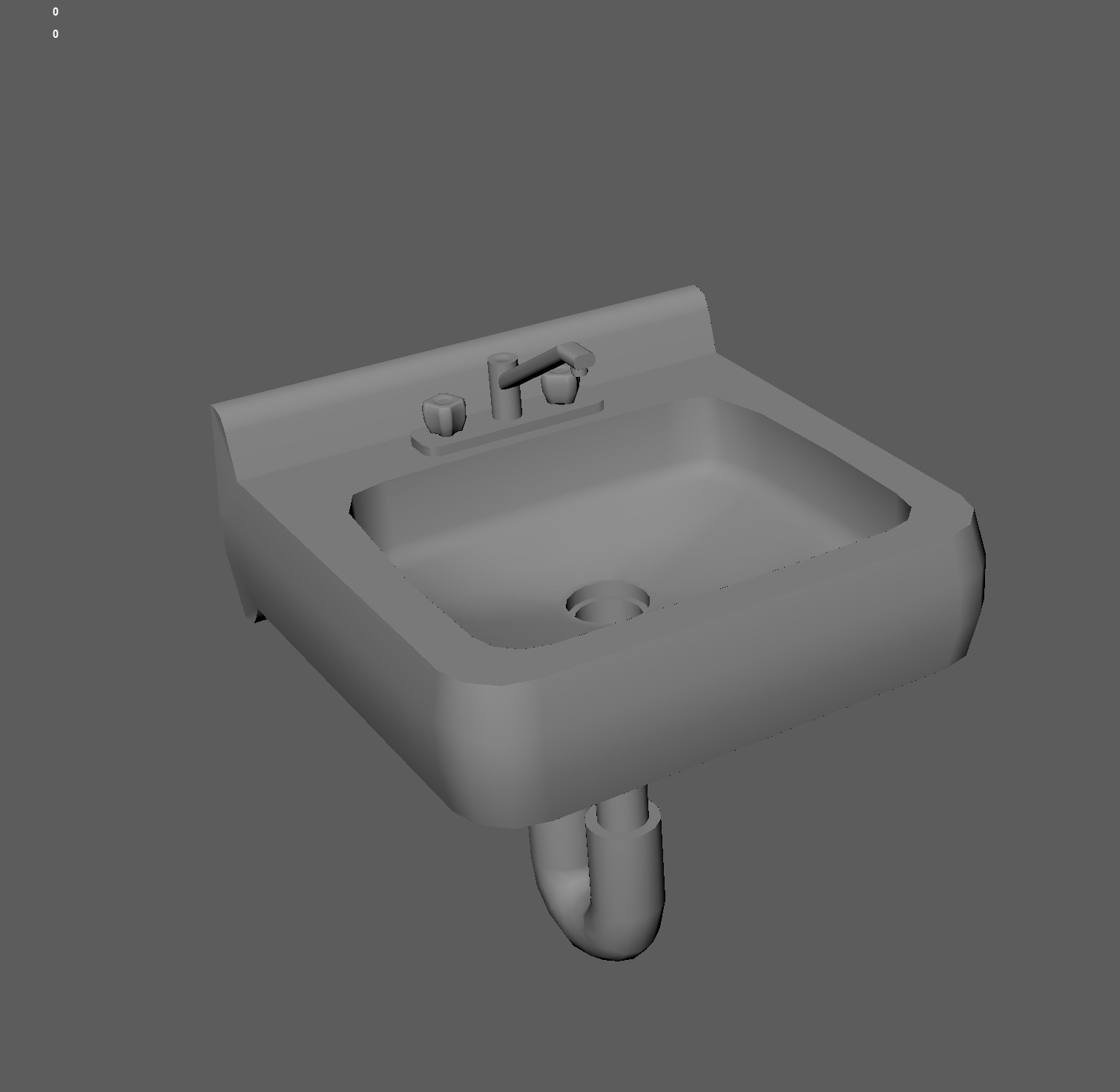Sink model Low-poly 3D model_6