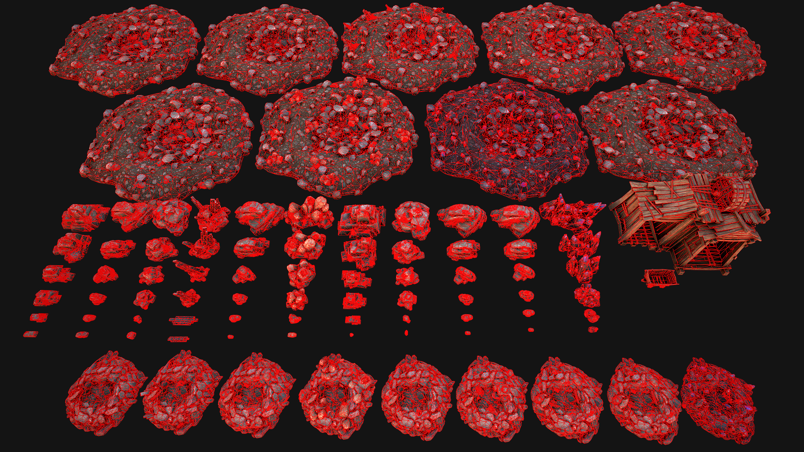 Medieval Mine Industrial Environment Pack Ore Crystals Metal Low-poly 3D model_5