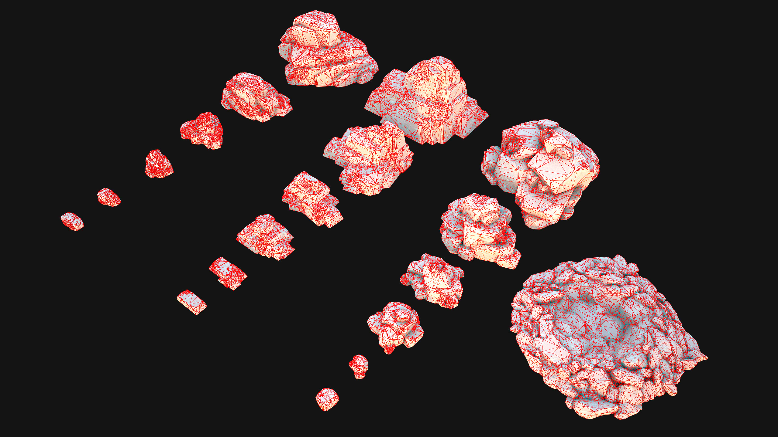 Medieval Mine Industrial Environment Pack Ore Crystals Metal Low-poly 3D model_76