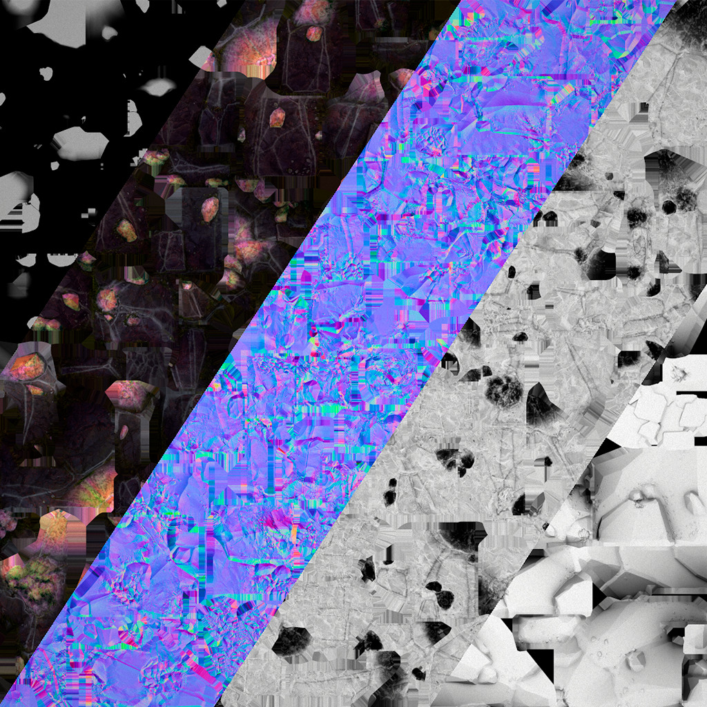 Medieval Mine Industrial Environment Pack Ore Crystals Metal Low-poly 3D model_86