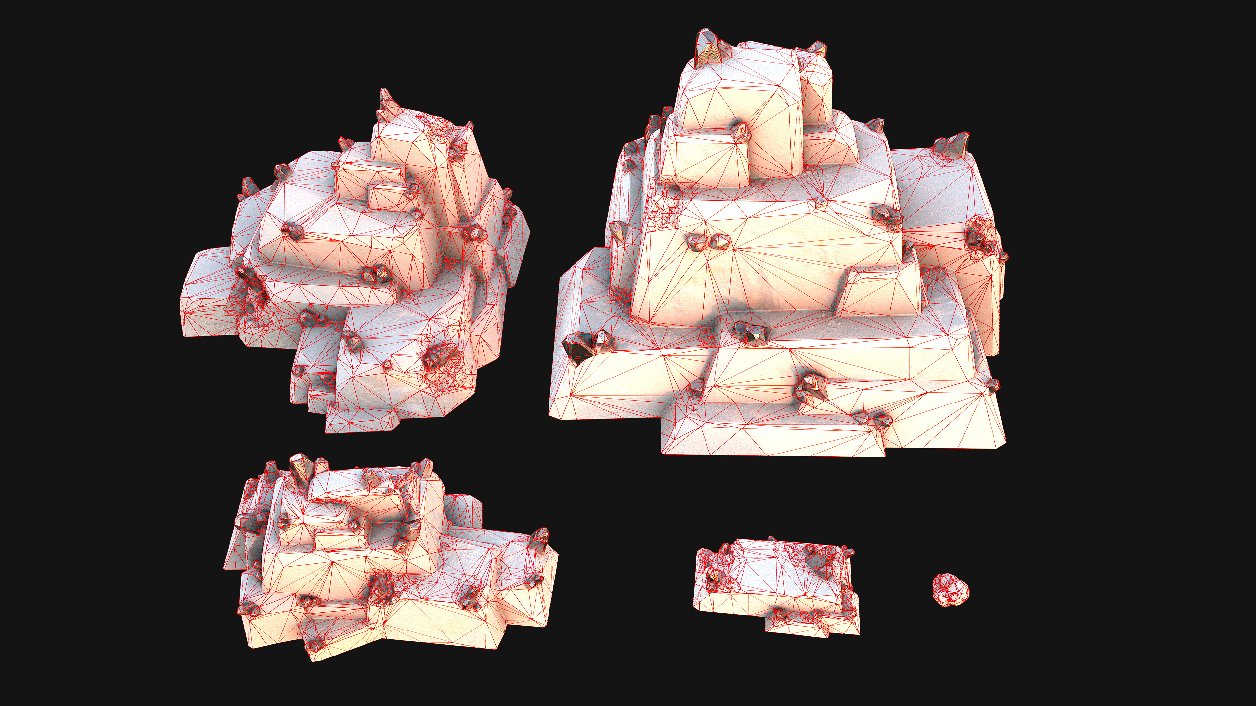 Medieval Mine Industrial Environment Pack Ore Crystals Metal Low-poly 3D model_84