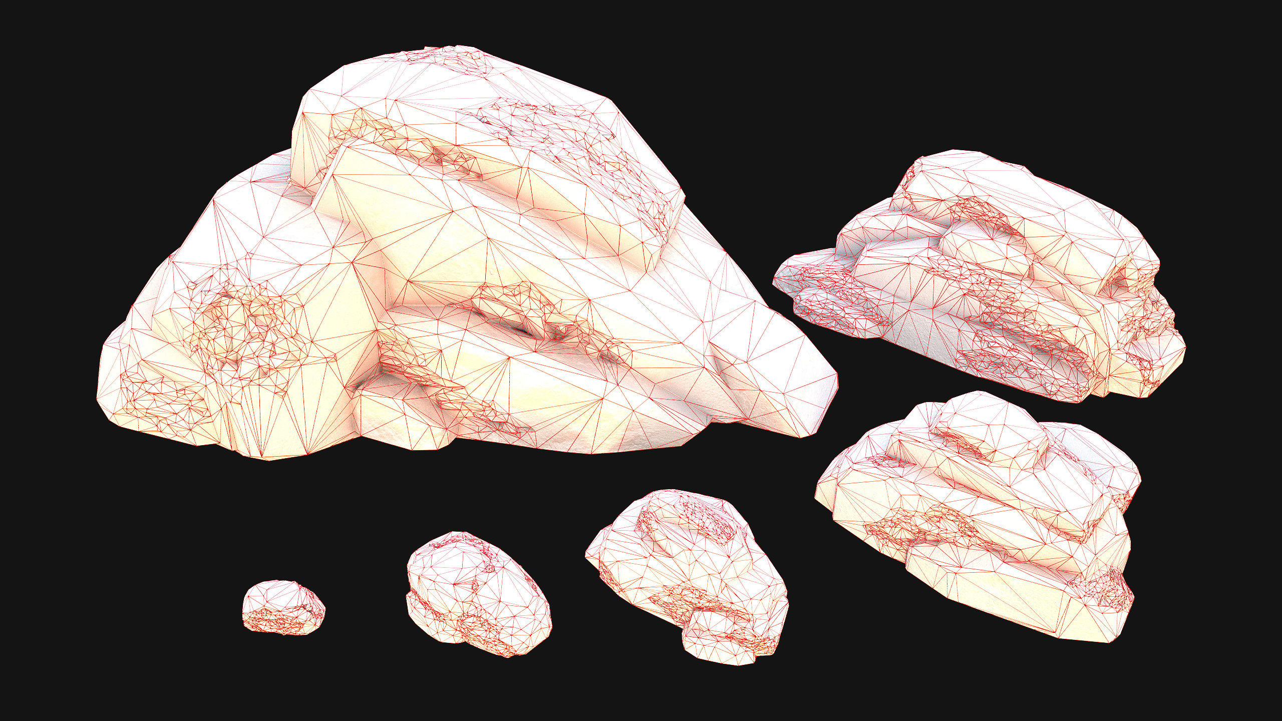 Medieval Mine Industrial Environment Pack Ore Crystals Metal Low-poly 3D model_83