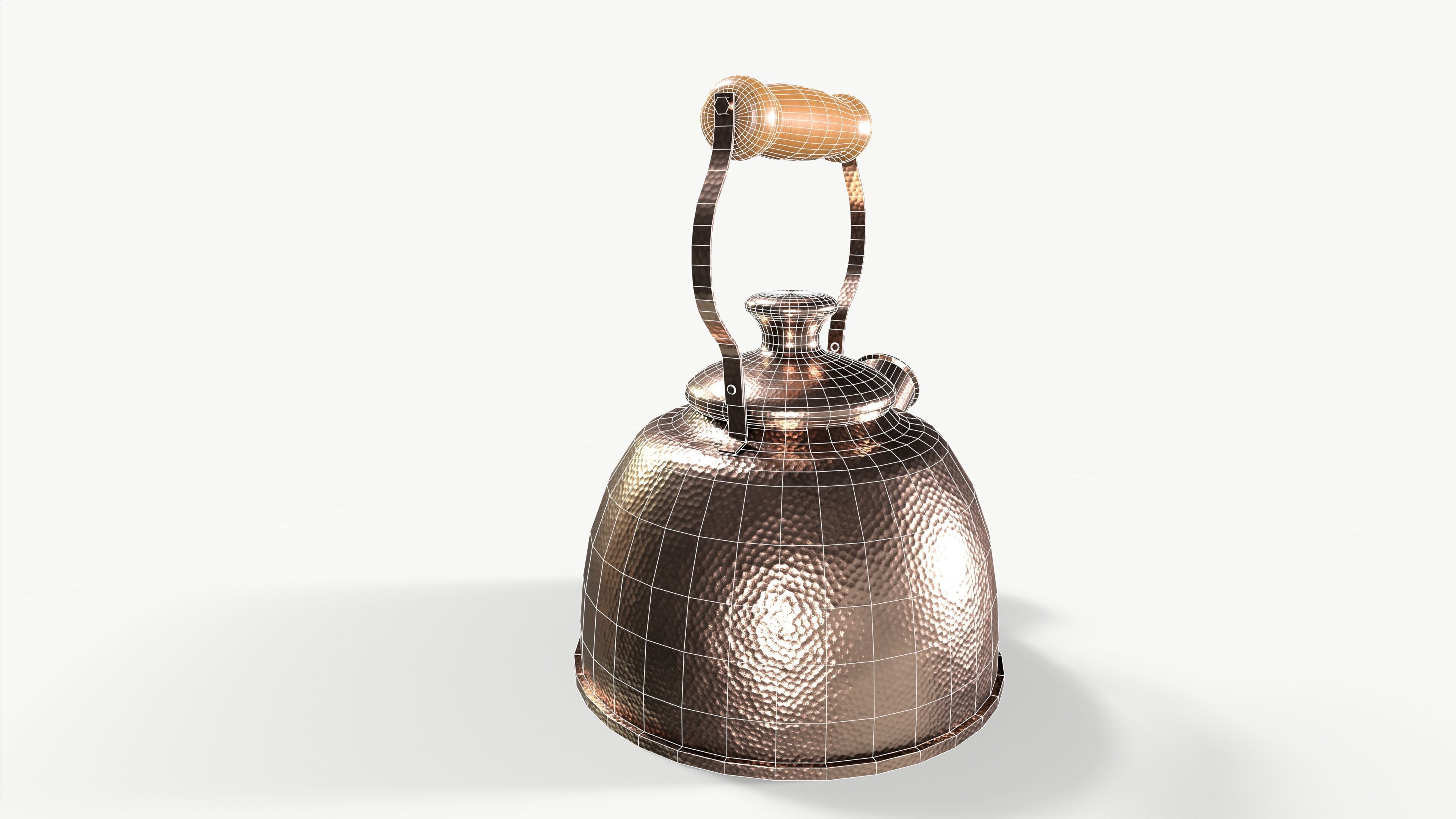 Tea kettle Low-poly 3D model_8