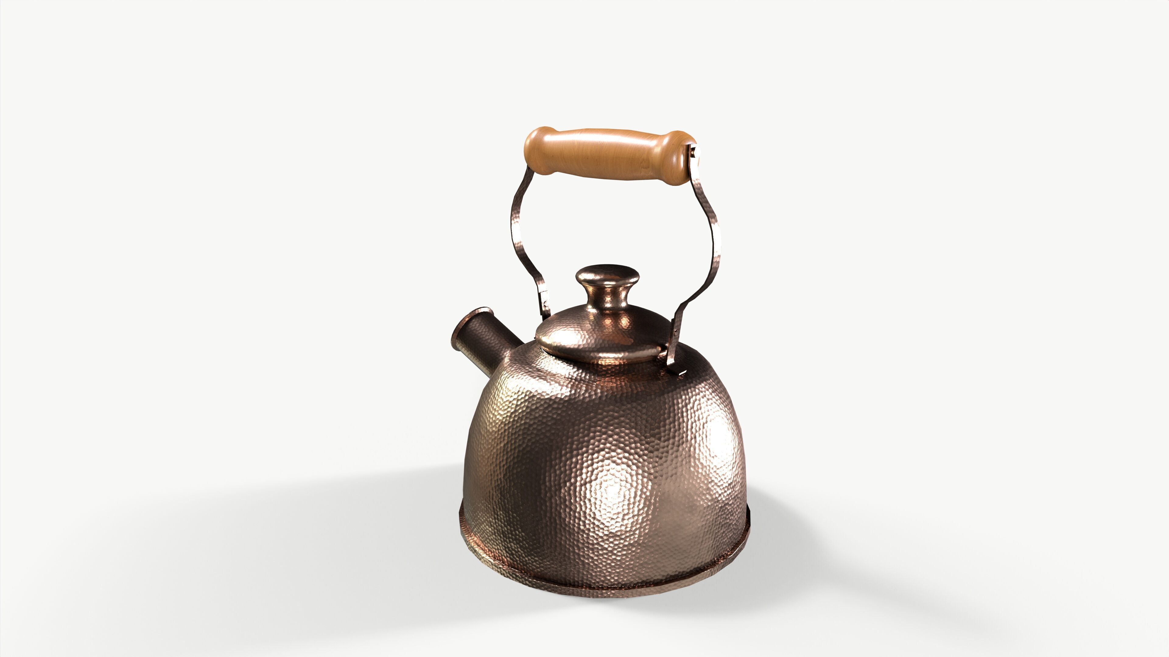 Tea kettle Low-poly 3D model_2