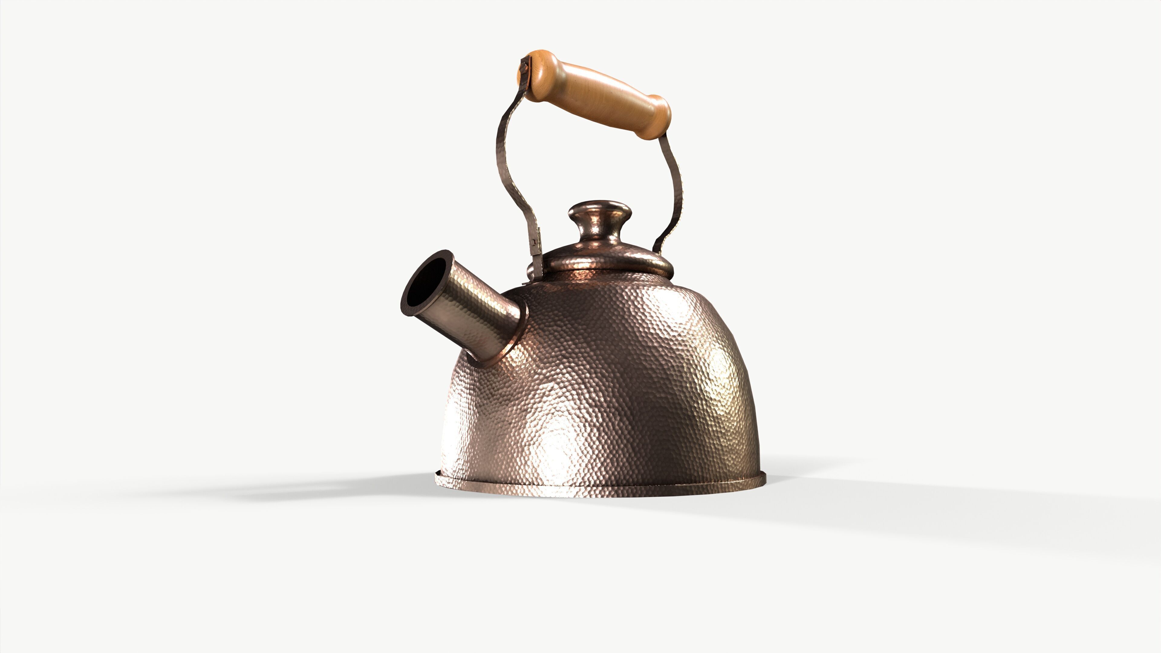 Tea kettle Low-poly 3D model_4